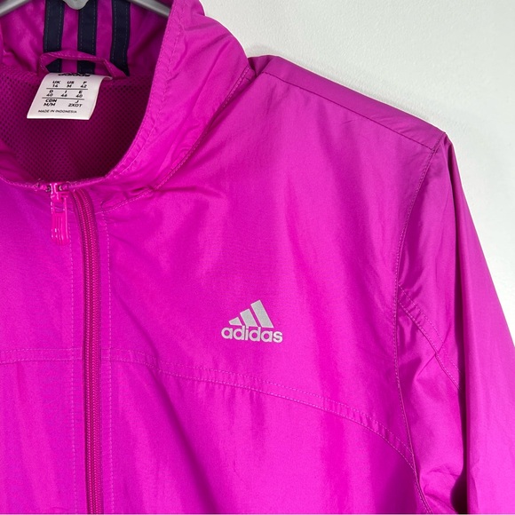 Adidas Full Zip Lightweight Windbreaker Jacket Magenta Pink; Women’s Size Medium - Picture 4 of 16